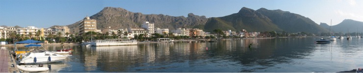 View of Puerto Pollensa from Harbour